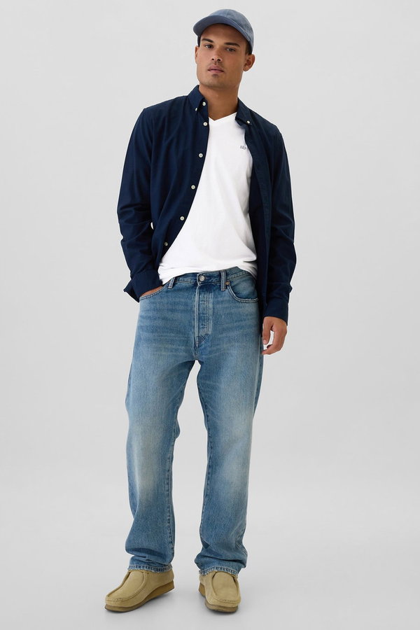 Gap V Yaka Erkek T-shirt Beyaz