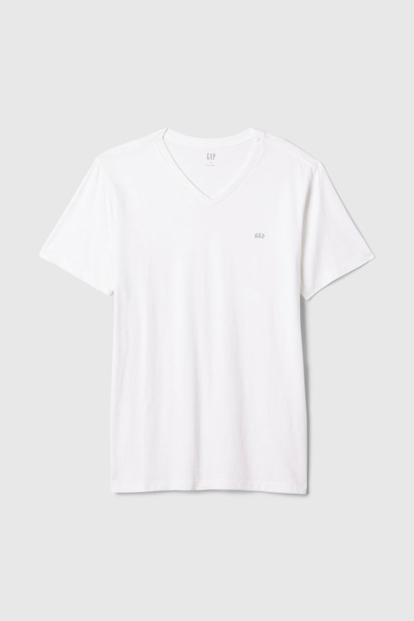 Gap V Yaka Erkek T-shirt Beyaz