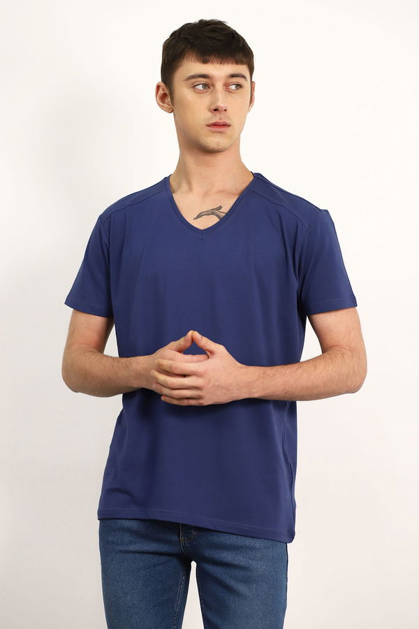 V Yaka T-shırt INDIGO V Yaka T-shırt INDIGO