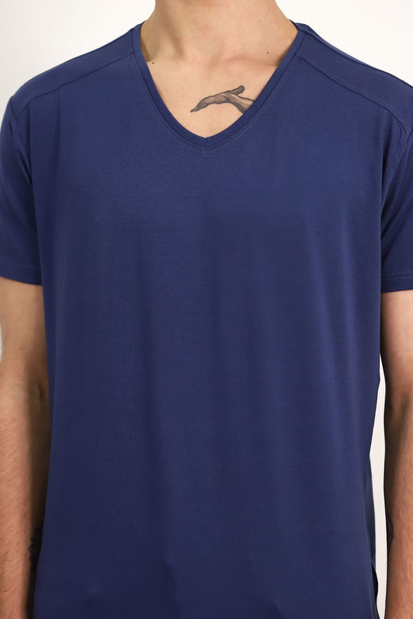 V Yaka T-shırt INDIGO V Yaka T-shırt INDIGO