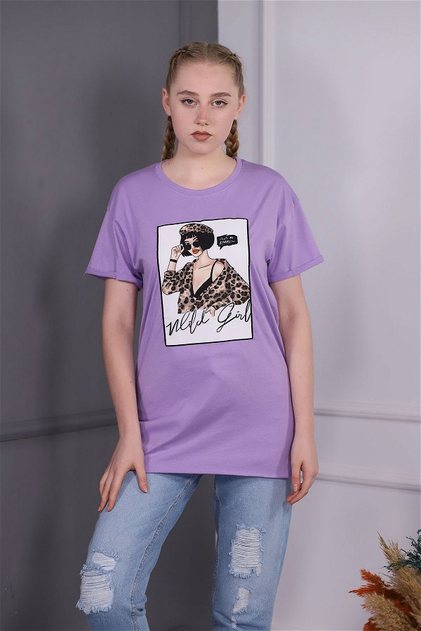 Gabria Kız Baskılı T-shirt