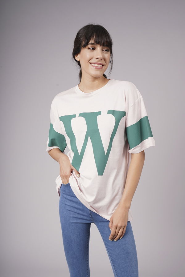 W Baskılı T-shirt PUDRA W Baskılı T-shirt PUDRA