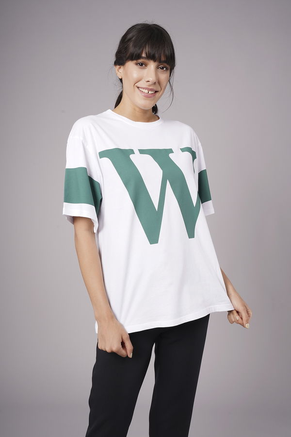 W Baskılı T-shirt B.MAVI W Baskılı T-shirt B.MAVI