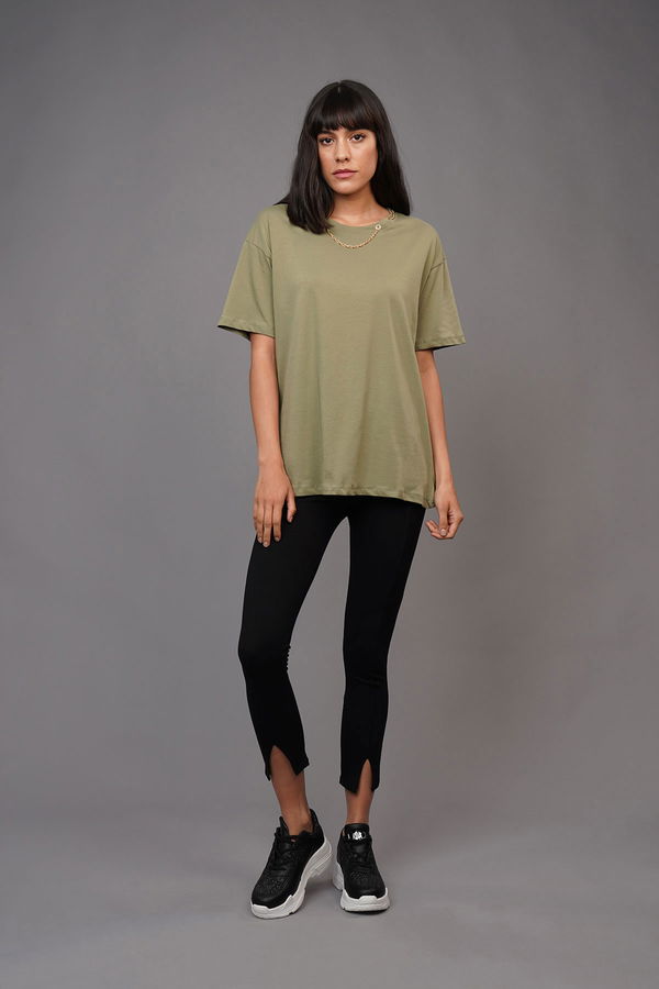 Yaka Zincirli T-shirt HAKI Yaka Zincirli T-shirt HAKI