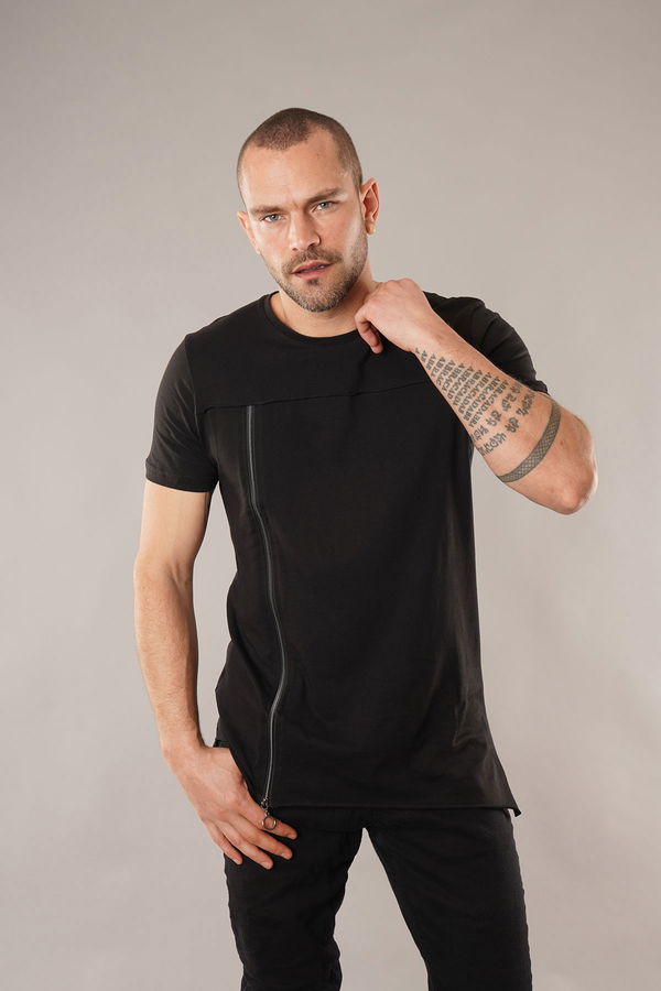 Yan Fermuarlı T-shirt SIYAH Yan Fermuarlı T-shirt SIYAH