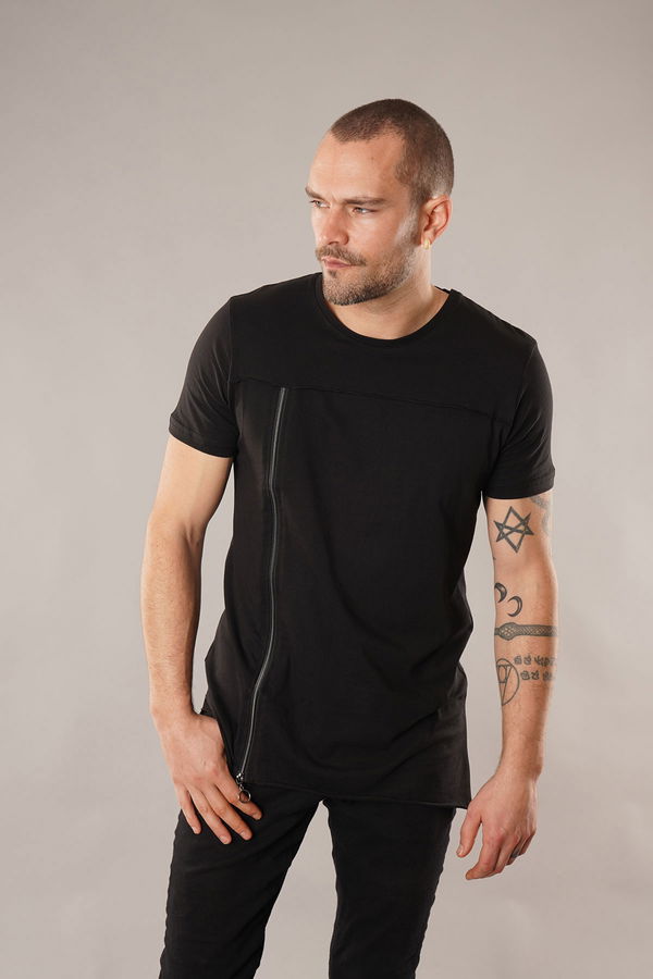 Yan Fermuarlı T-shirt SIYAH Yan Fermuarlı T-shirt SIYAH