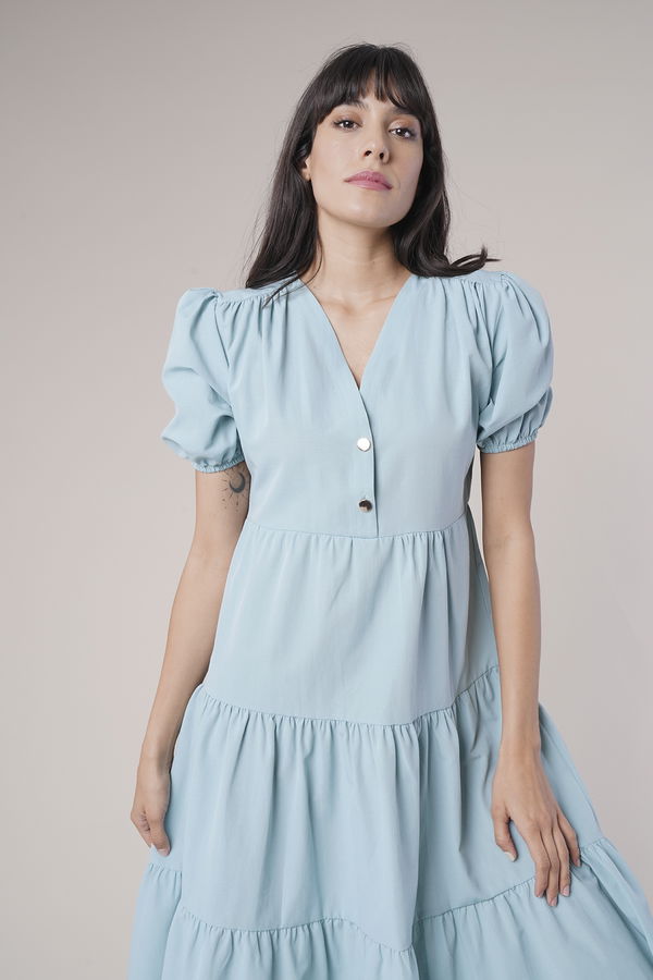 Düğme Detaylı Elbise MINT Düğme Detaylı Elbise MINT