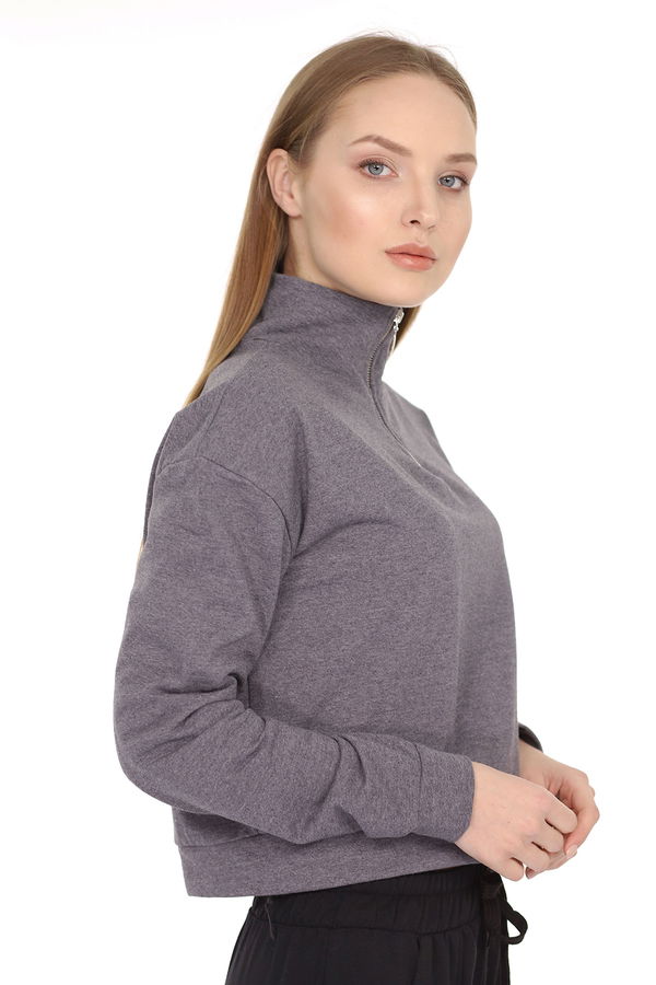 Yarım Fermuarlı Sweat ANTRASIT Yarım Fermuarlı Sweat ANTRASIT