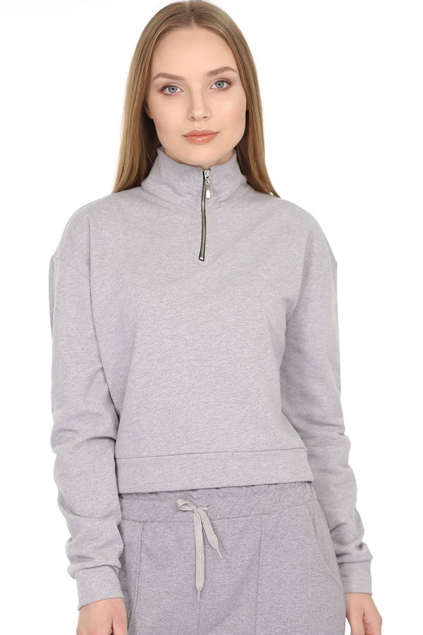Yarım Fermuarlı Sweat GRI Yarım Fermuarlı Sweat GRI