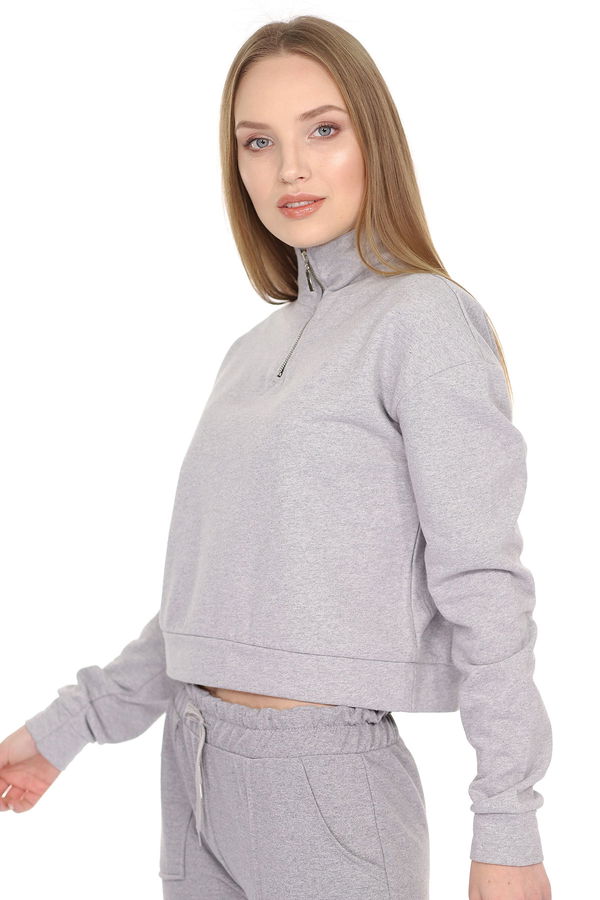 Yarım Fermuarlı Sweat GRI Yarım Fermuarlı Sweat GRI
