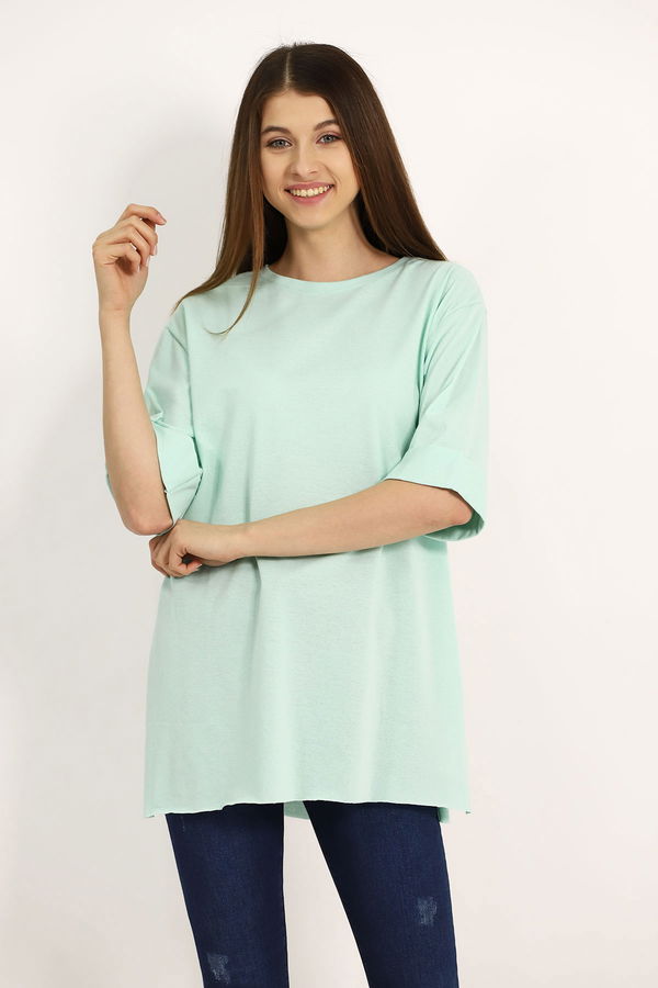 Yetim Kol Yan Yırtmaçlı T-shirt MINT Yetim Kol Yan Yırtmaçlı T-shirt MINT