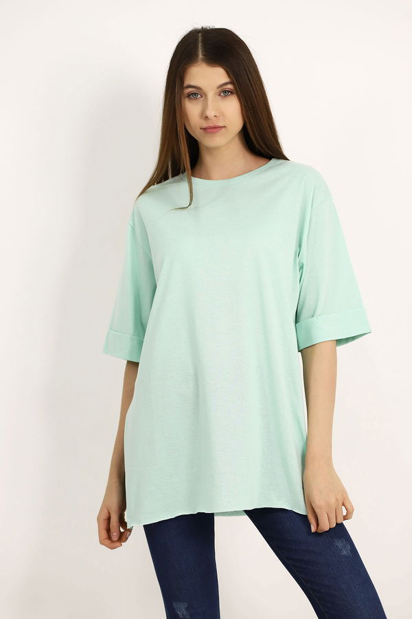 Yetim Kol Yan Yırtmaçlı T-shirt MINT Yetim Kol Yan Yırtmaçlı T-shirt MINT