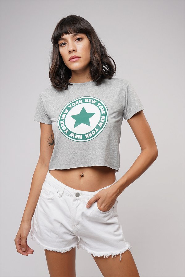 Gabria Yıldız Baskılı Mini T-shirt