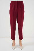 Gabria Yüksek Bel Kumaş Pantolon BORDO