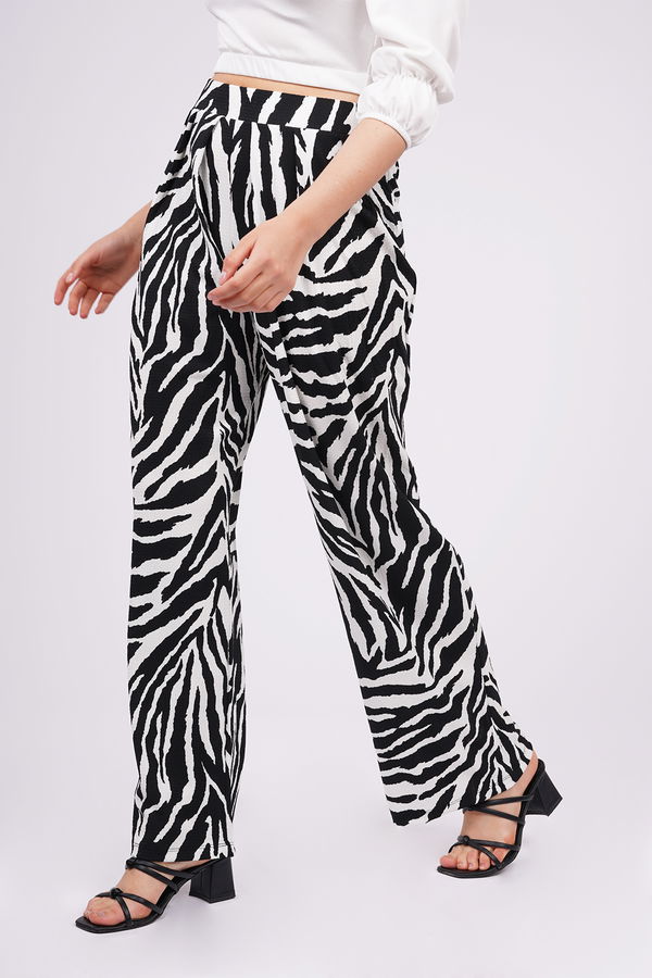 Gabria Zebra Desen Bol Paça Pantolon