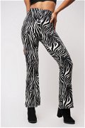 Gabria Zebra Desen İspanyol Paça Pantolon
