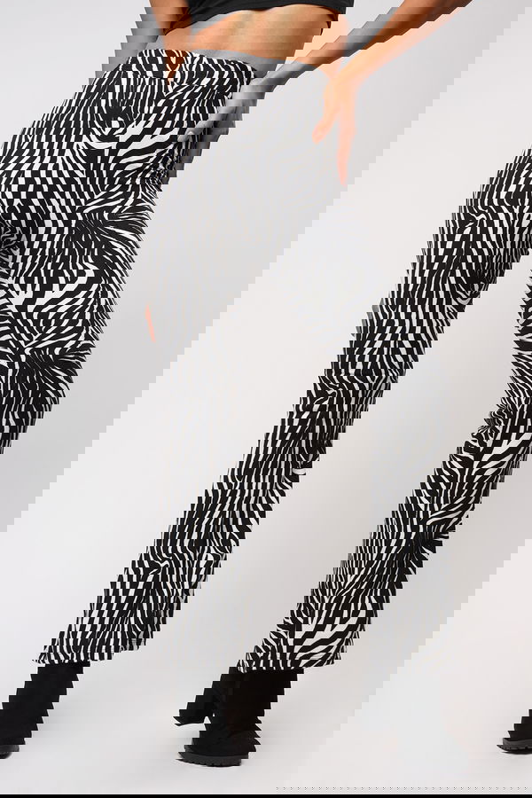Gabria Zebra Desen İspanyol Paça Pantolon Gabria Zebra Desen İspanyol Paça Pantolon