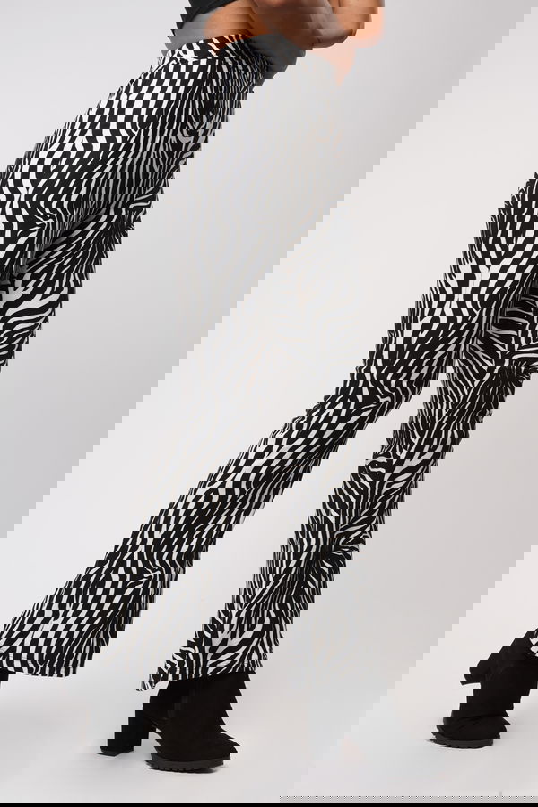 Gabria Zebra Desen İspanyol Paça Pantolon Gabria Zebra Desen İspanyol Paça Pantolon